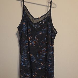Torrid Black and Blue Leaf Print Camisole